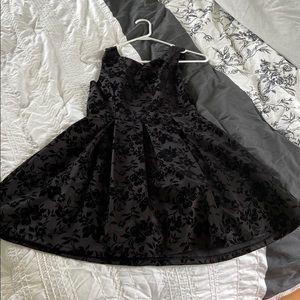 Black a line dress